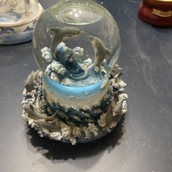 Dolphin Glass Globe