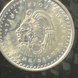 #85 ⚡Rare Fractional Silver! 1/10 oz Aztec Calendar .999 Fine Silver Round – $25 OBO⚡