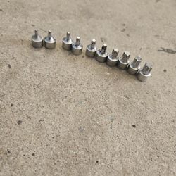 10 pc 1/4" Drive TORX® Stubby Bit Socket Set (T10-T50) Blue-Point