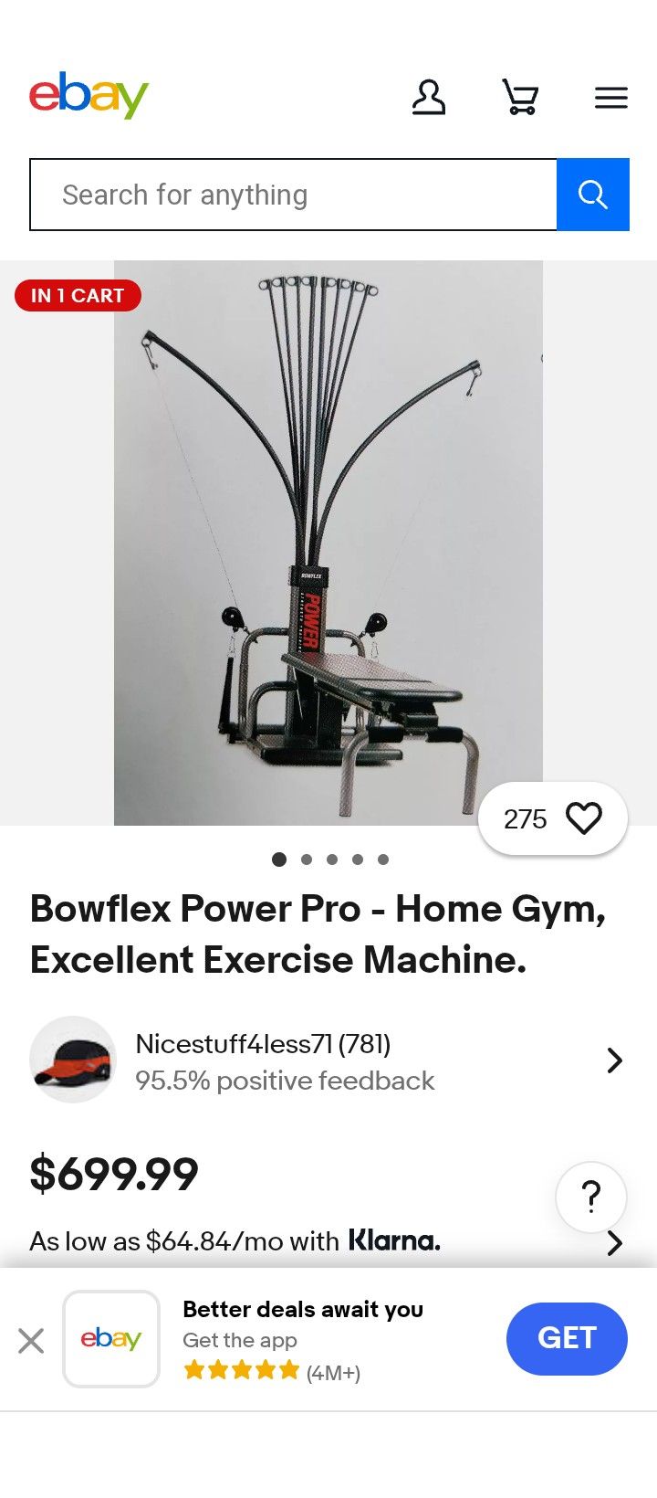 Bowflex Powe Pro Home Gym Excellent Exercise Machine