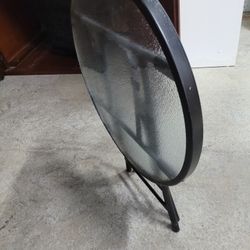 Folding Glass Table