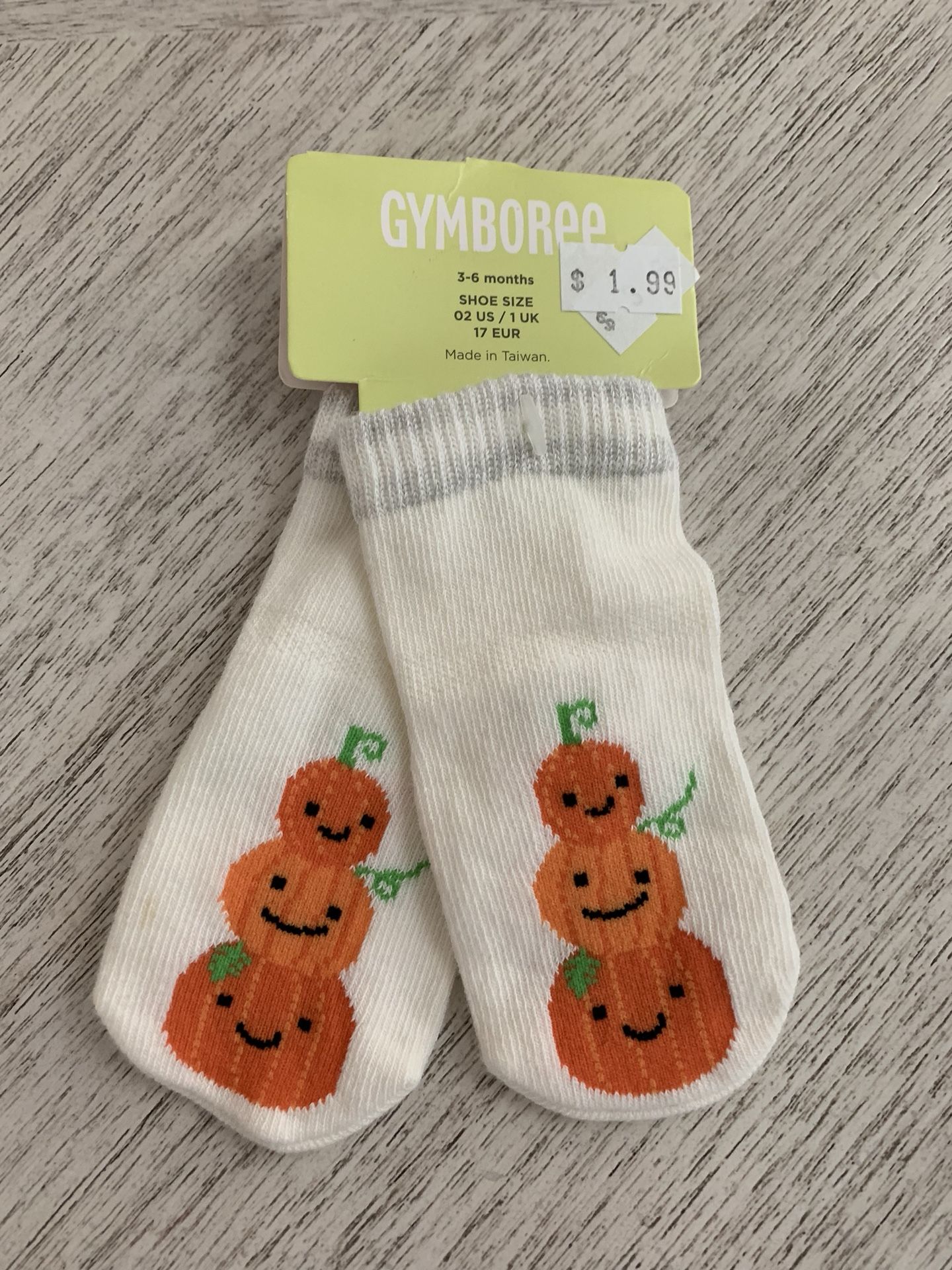 Baby infant pumpkin socks costume Gymboree 0-3-6 months