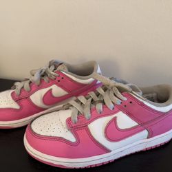 Nike Dunk Low Girls White/Laser Fuchsia