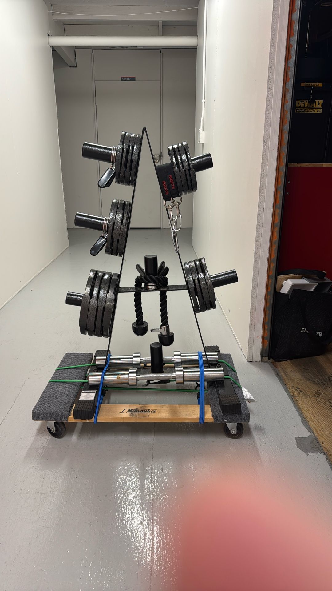 Weight Rack And Dumbbells