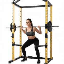 BalanceFrom PC-1 Power Cage 1000LB (Cage Only) w/ Dip Bars + J-Hooks