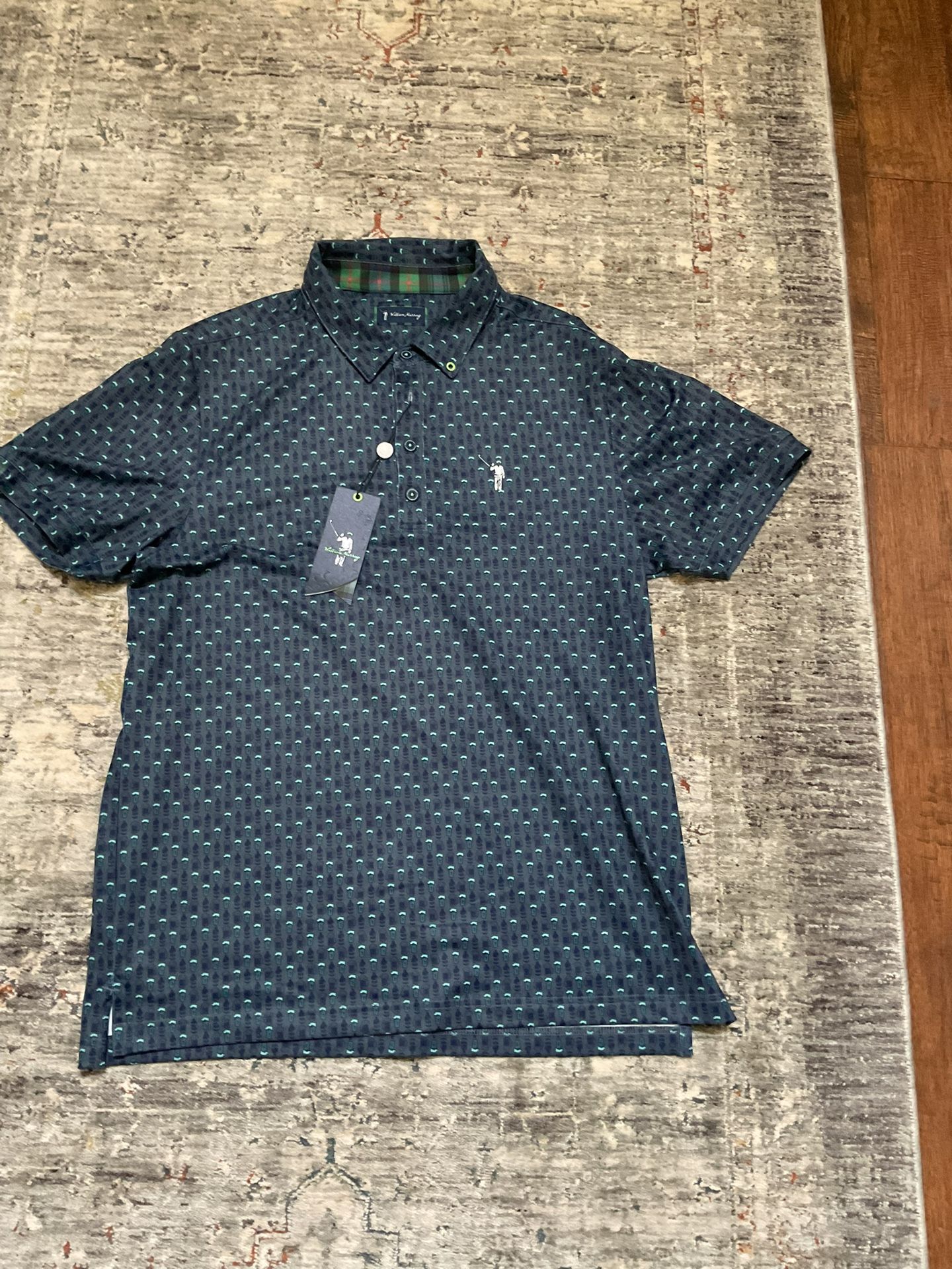 Gray William Murray golf polo shirt