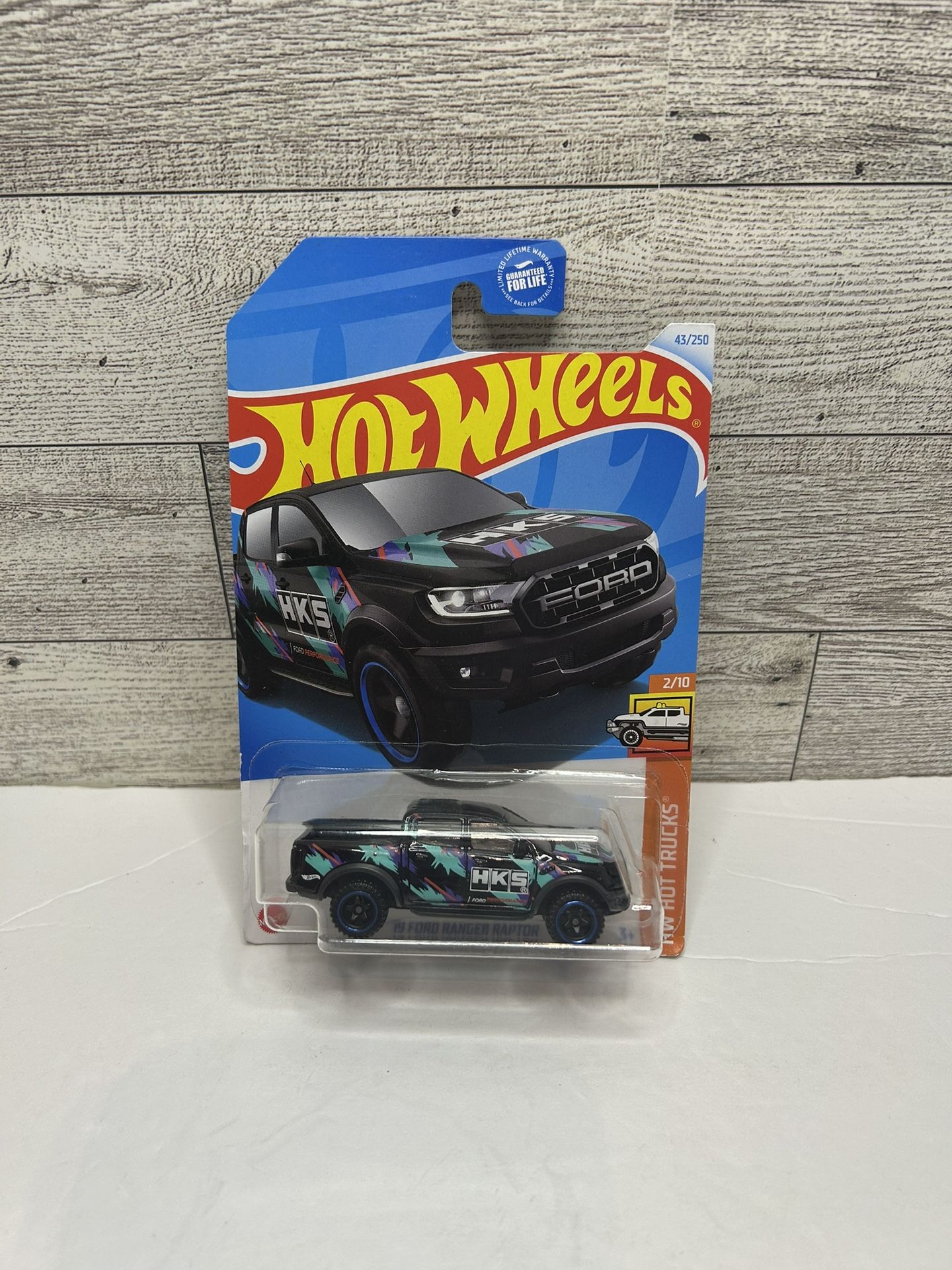 Hot Wheels HKS Black ‘2019 Ford Ranger Raptor Pickup Truck / HW Hot Trucks • Die Cast Metal • Made in Malaysia Scale 1:64