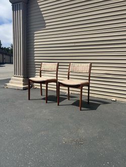 Mid Century Modern Teak Chairs By D-Scan.