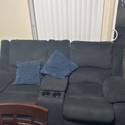 2 Couch Recliners Full And Love Seat