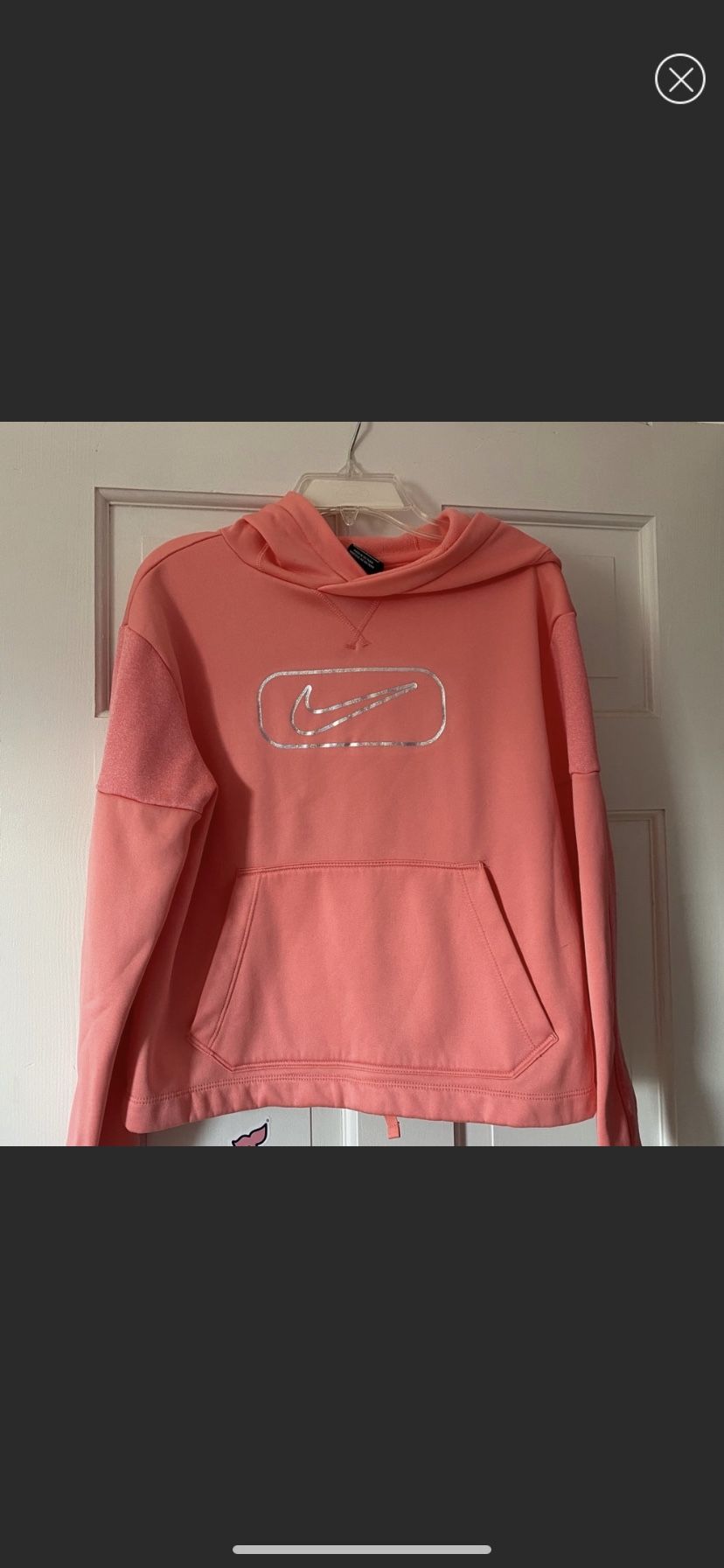 Nike girls sweatshirt size large with hoodie