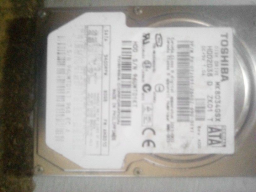 Toshiba Laptop Hard drive 80gb $50