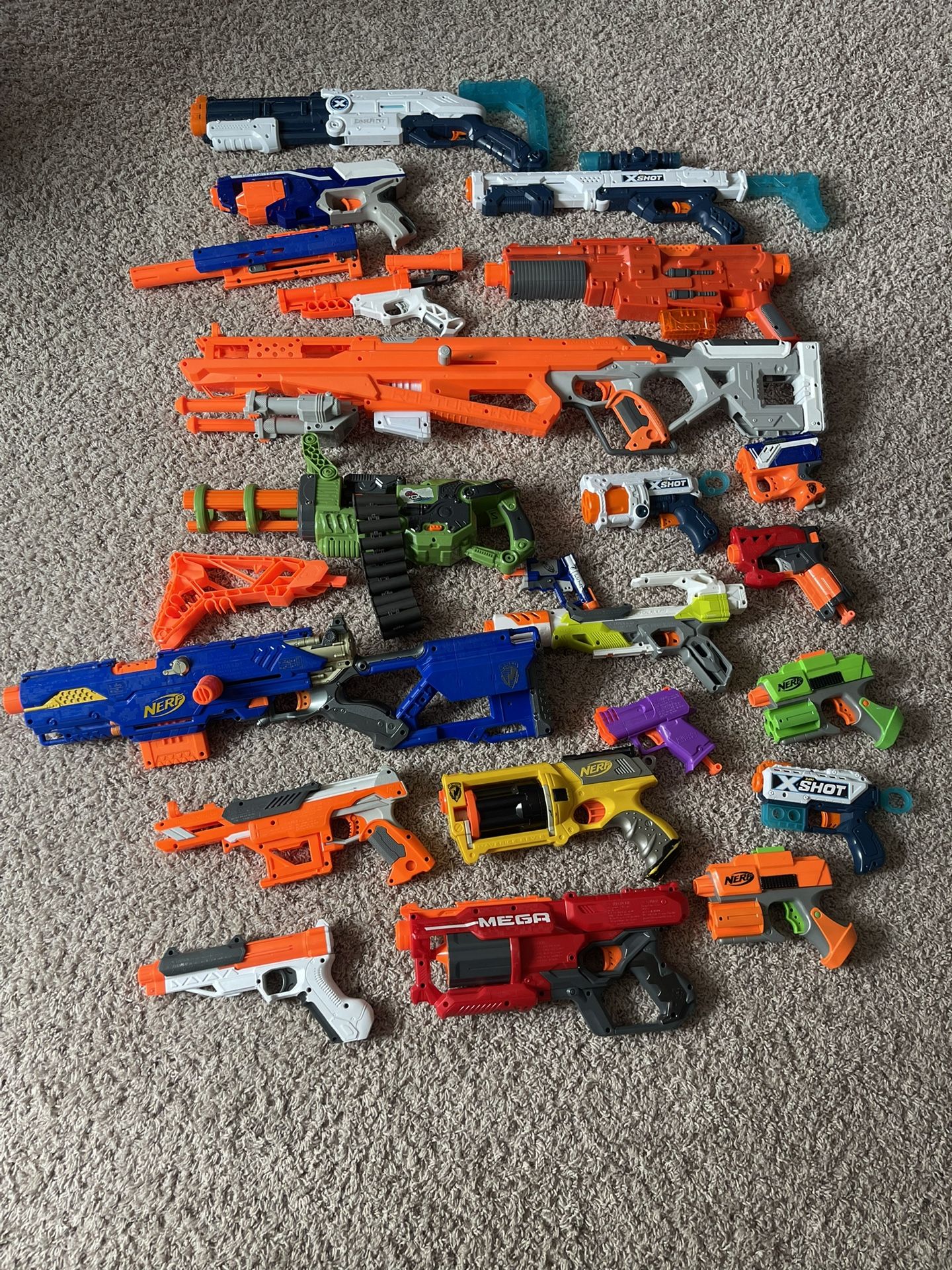 Nerf Guns - 21 Total + Nerf Bullets