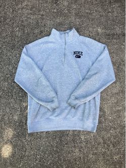 Nike grey quarter zip sweatshirt tag XL fits like a large