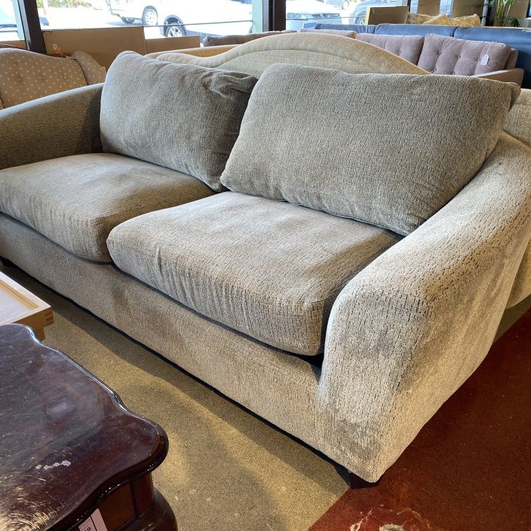 Neutral Grey Modern Curved Couch