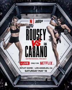 2 tickets to see MVP UFC MMA: Rousey vs Carano | Diaz vs Perry | Ngannou vs Lins @ Intuit Dome tonight 5/16