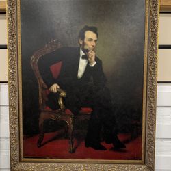 President Abraham Lincoln / Canvas Artwork / Official Motion Picture Prop Painting - 63in x78in
