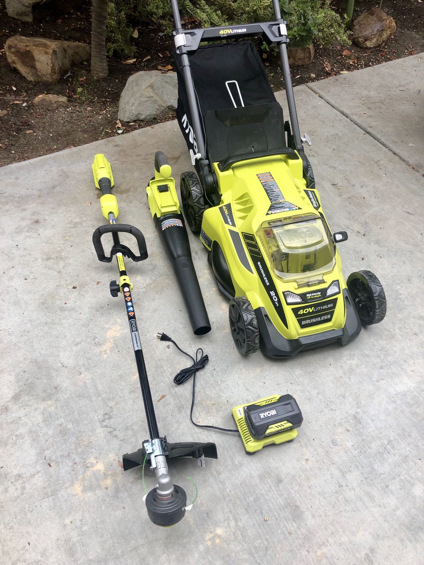 Ryobi 40V lawn mower, blower, weed wacker/eater brand New