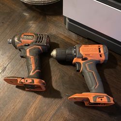 Rigid 18v Drill Set Hammer And Impact
