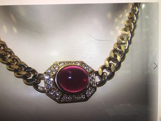 Red ruby choker necklace