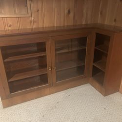 Corner Wood Shelf Cabinet