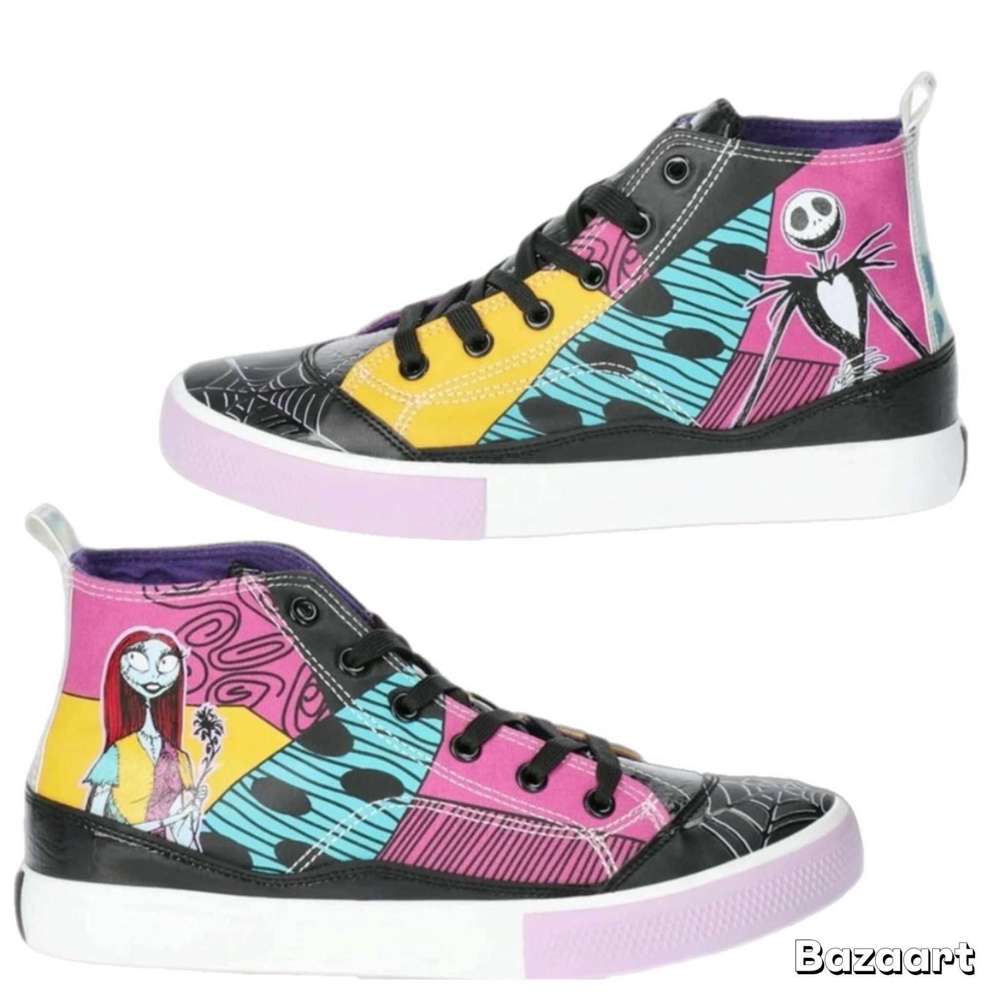 Sz 7 Women's Disney Nightmare Before Christmas High Top Lace Up sneaker