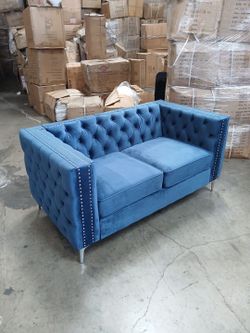 Navy blue love seat