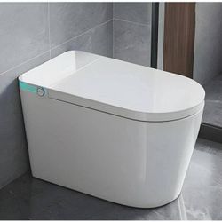 16 in. Smart Toilet 1-Piece 1.28 GPF Atuo Dual Flush with remote control , 85MM Wider Bidet Seat,  in White Y-71