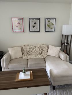 Cream fabric couch