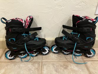 Women's Size 7 Rollerblade RB Cruiser W Inline Skates + Thousand Helmet