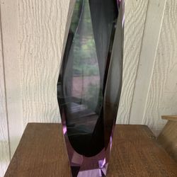 Vintage Rare Murano Amethyst Glass Vase
