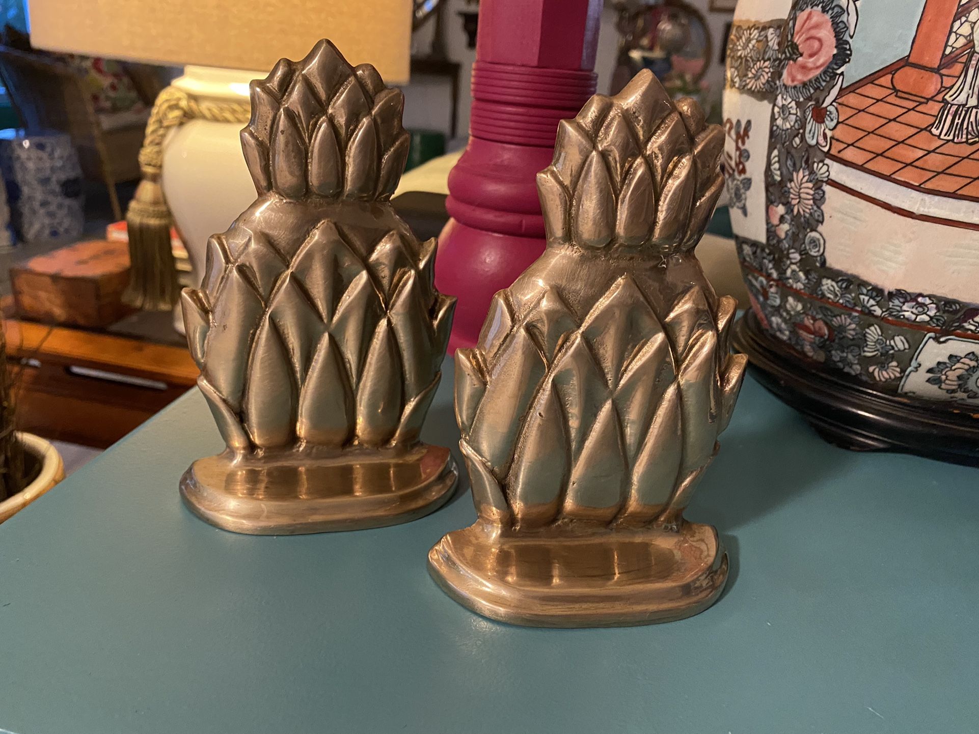 Vintage Brass Bookends 