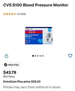 CVS Health Series 100 Upper Arm Blood Pressure Monitor