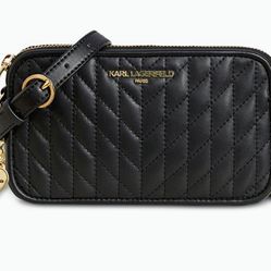 Karl Lagerfeld Karolina Quilted Leather Bag NEW!