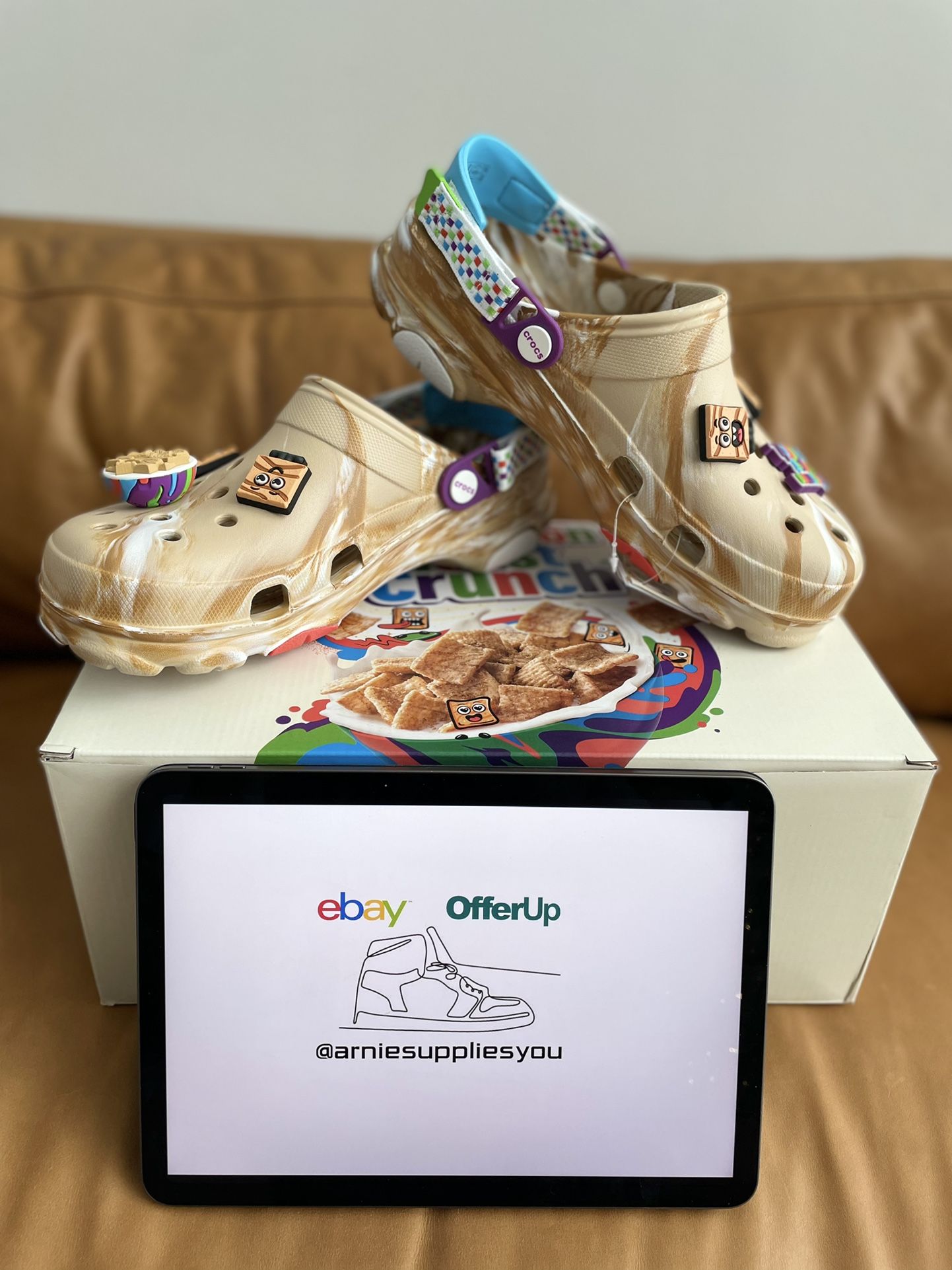 Crocs Classic Clog Cinnamon Toast Crunch Size US 9 Mens/US 10 Womens And US 8 Mens/Us 9.5 Womens