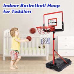 Kids Basketball Hoop Indoor Adjustable Height 3.5ft-5.5ft Mini Toddler Basketball Hoop Outdoor Indoor Basketball Goal Backyard Outside Toys