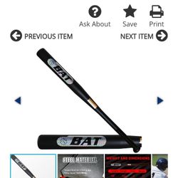 2 Metal Base Ball Bat, Teens, $20