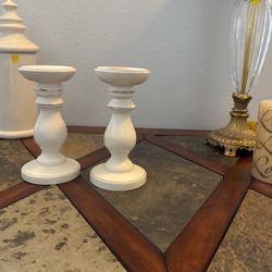 Wood Candle Holders 