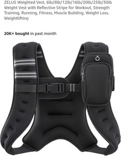 NEW 12 LBS WEIGHTED VEST WITH REFLECTIVE STRIPES