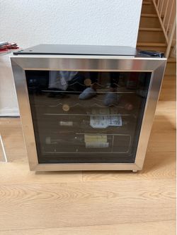 Insignia Stainless Steel Wine Cooler / Mini Wine Fridge – 14 Bottle