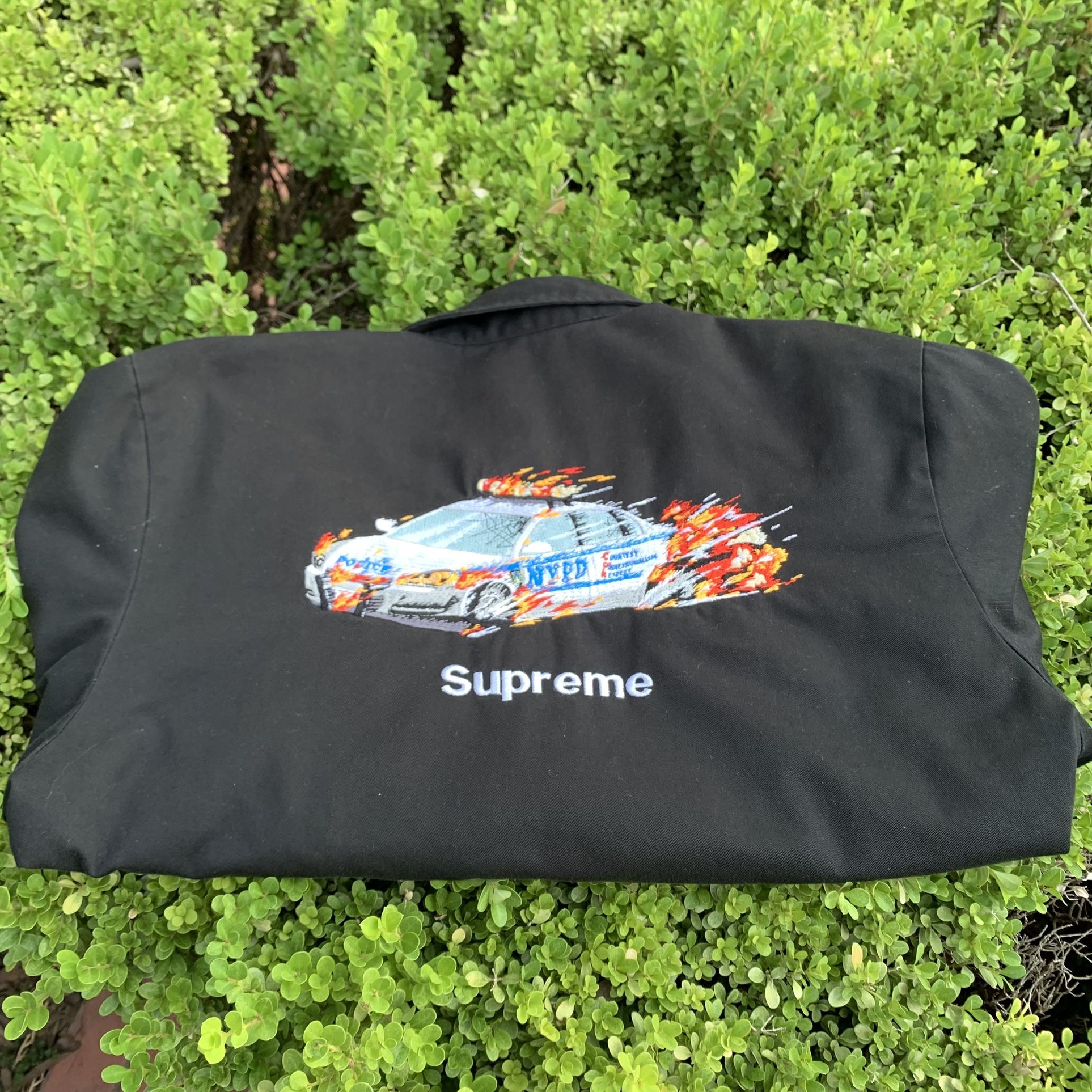 SUPREME COP CAR EMBROIDERED JACKET 