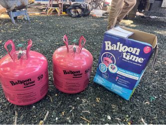 Balloon Time Helium Tanks (2 Available) –  $30 for Both