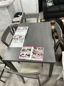 GRAY 5PC TABLE SET SALE