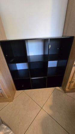 Black 9-Cube Storage Shelf Unit