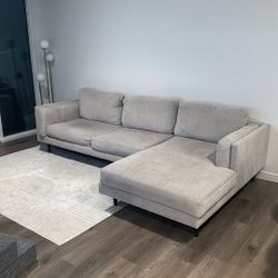 Light Gray Couch - Living Spaces Sectional 