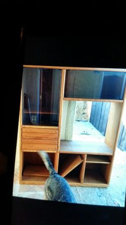Oak entertainment center