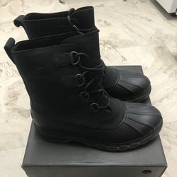 Brand New SOREL Portzman Classic Boot Men’s  Size 12 Black Nubuck Leather Waterproof Lace Up. $80     Pick Up 61st And 1st   UES