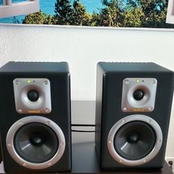 (2)Tapco S5 Active Studio Monitor With Power Cable 