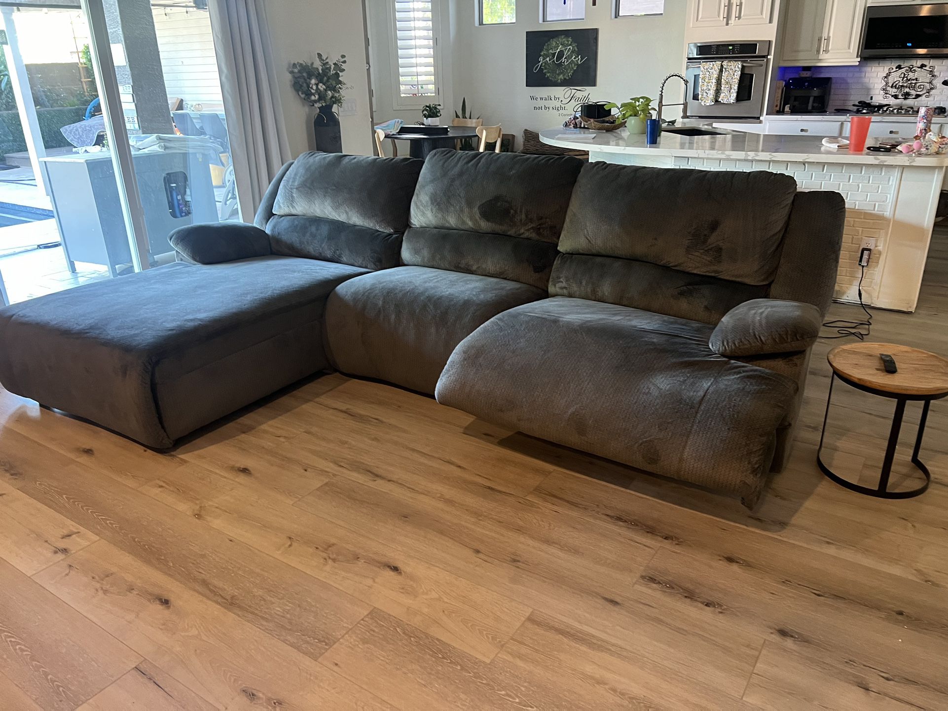 Sofa With Electric Recliners, And Large Recliner Chair