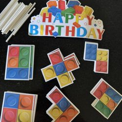 Building Blocks Cake Topper