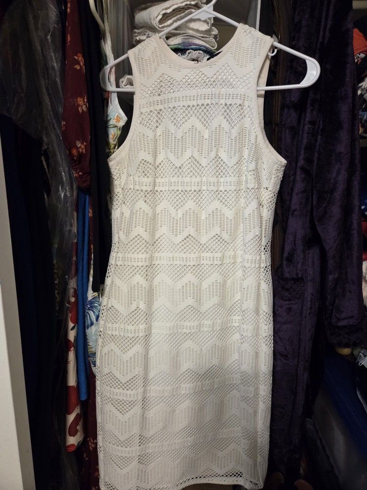 W by Worth White Sleeveless Dress